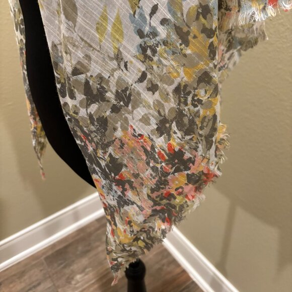 J.Jill Pure Jill Accessories Floral Spring Scarf Wrap - Picture 3 of 9